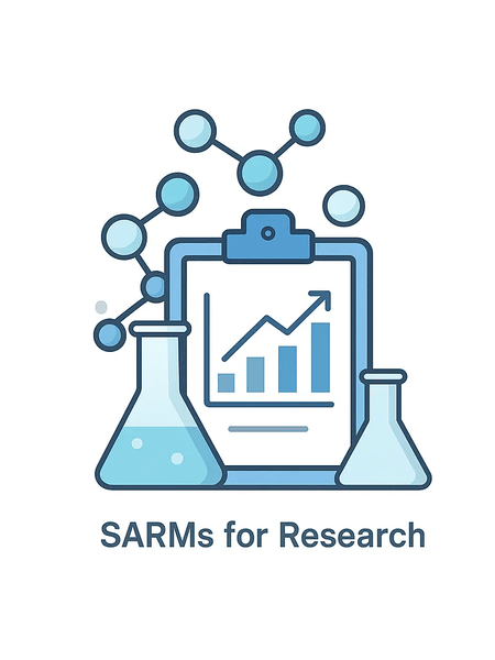 Researcher reviewing SARMs study notes